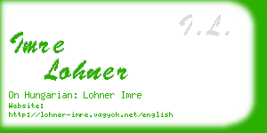 imre lohner business card